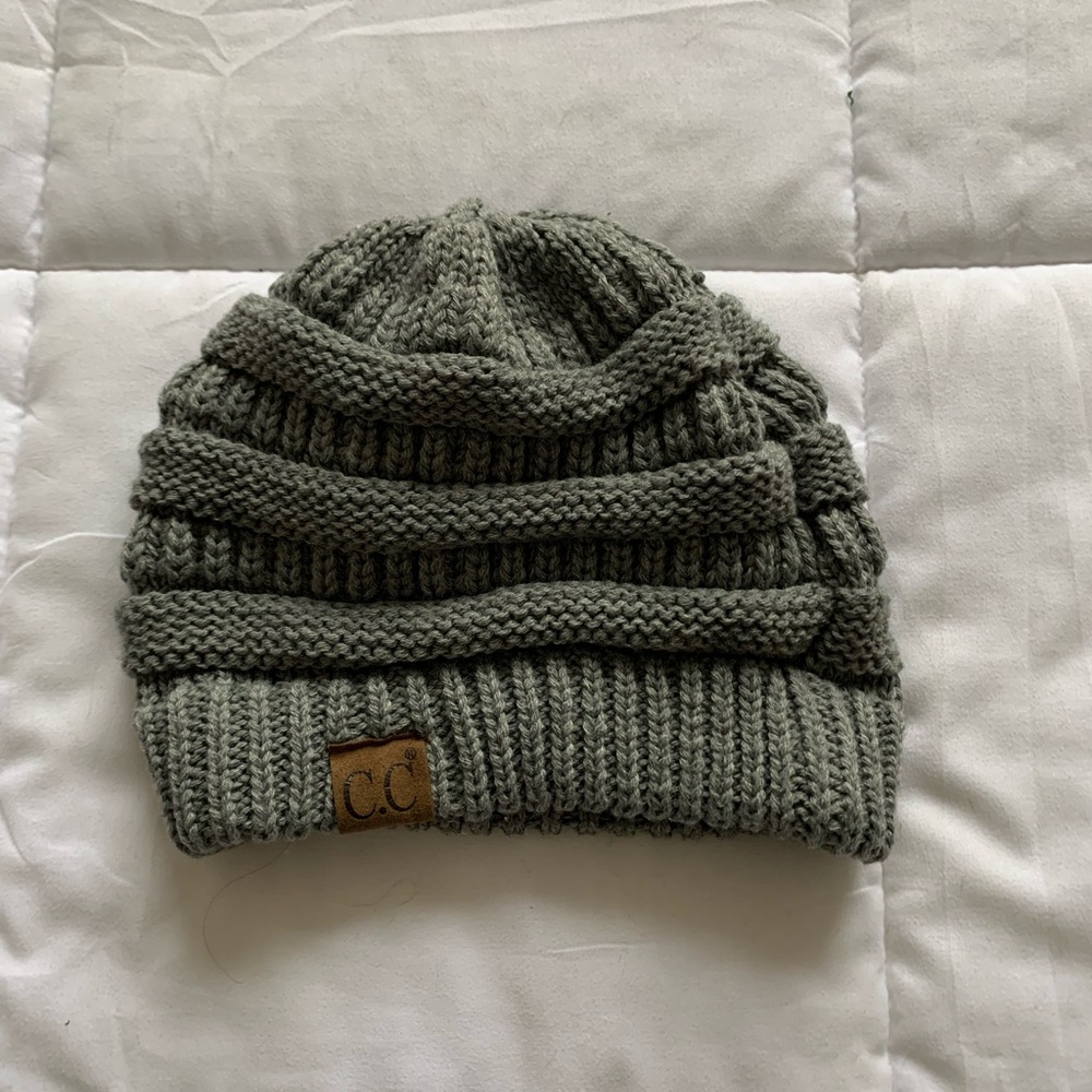 Gray Knit Beanie